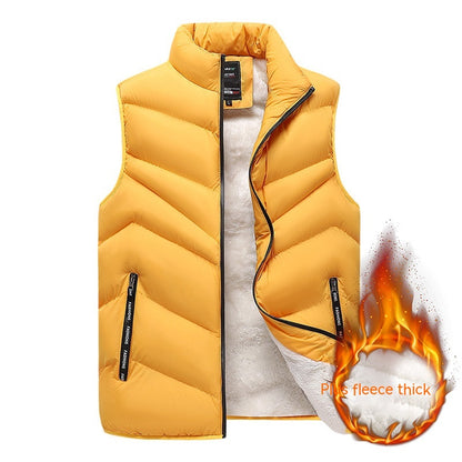 S.M. Down Cotton Fleece-lined Warm Vest