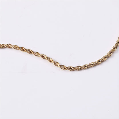 Hip hop twist chain necklace