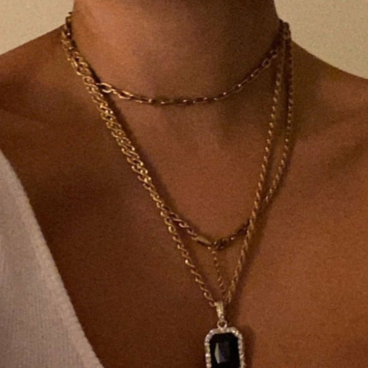 Hip hop twist chain necklace