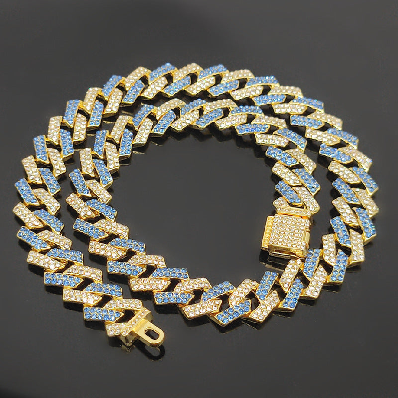 Cuban Chain Quadrilateral Bar Prism Men's Necklace