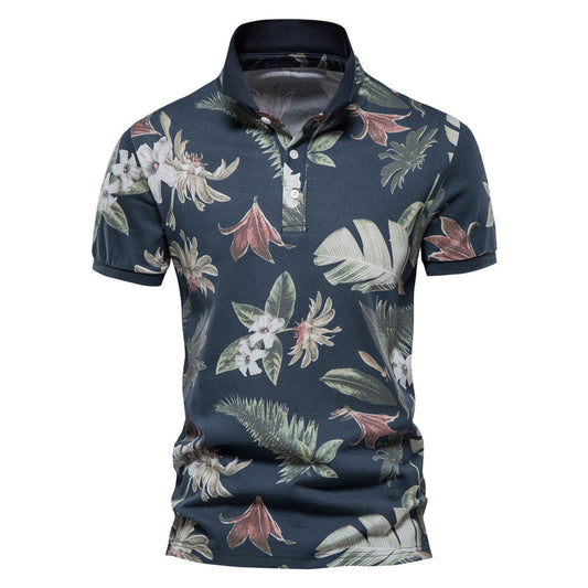 S.M. Men's Short Sleeve collar Shirt