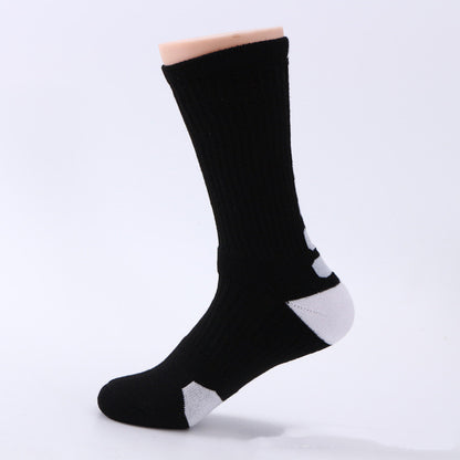 Classic High-top Towel Bottom Sports Socks Thickened And Non-slip