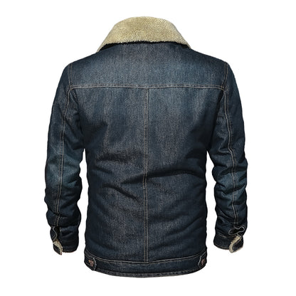 S.M. Men Brand Clothing Denim Jacket Fashion Mens Jeans Jacket Thick Warm Winter Outwear Male Cowboy