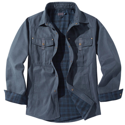 S.M.   Flannel Casual Retro Western Style Jacket