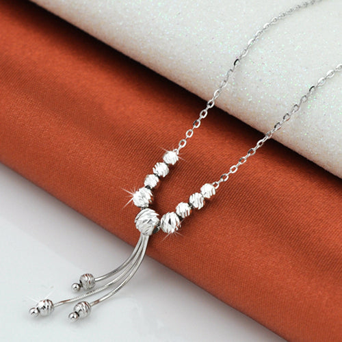 Three Color Silver Necklace Women\'s 925 Silver Plated 18K Color