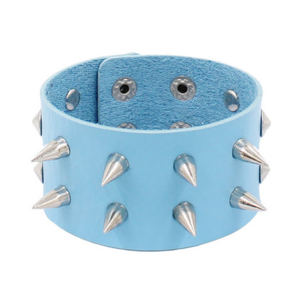 Fashion Leather Rivet Snap Bracelet