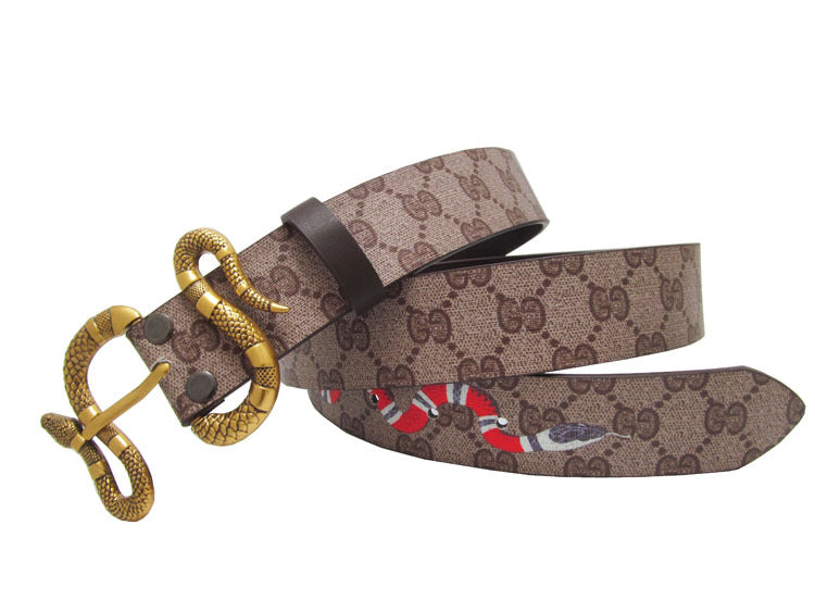 S.M. Men's snake buckle belt