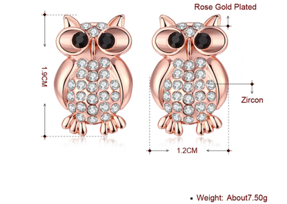 Fashion earrings owl earrings  stud earrings