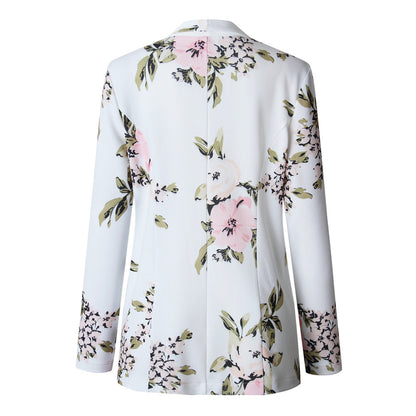 F.J.C. S.W.  Women's Floral Print Blazer