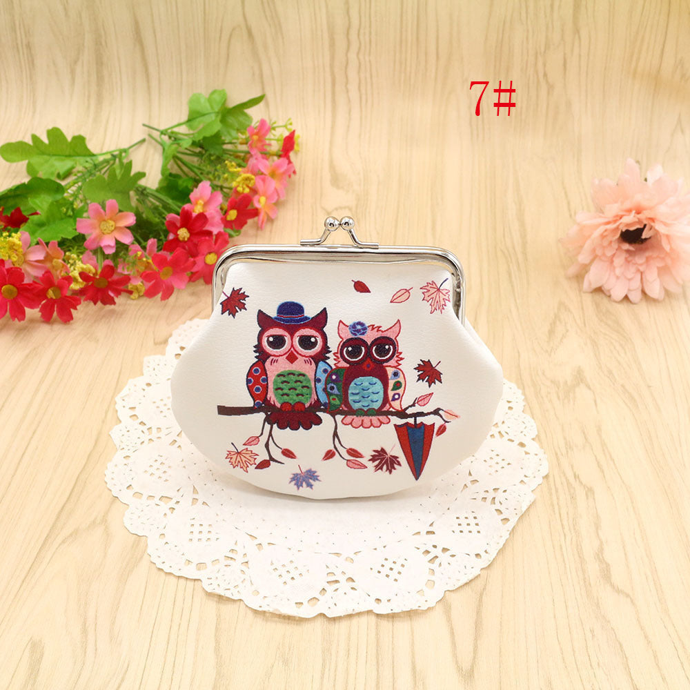 S.B. Cute Cartoon Owl Coin Purse