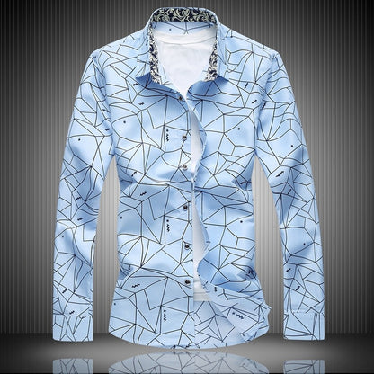 F.J.C.  S.M.  Men's shirts long casual shirts