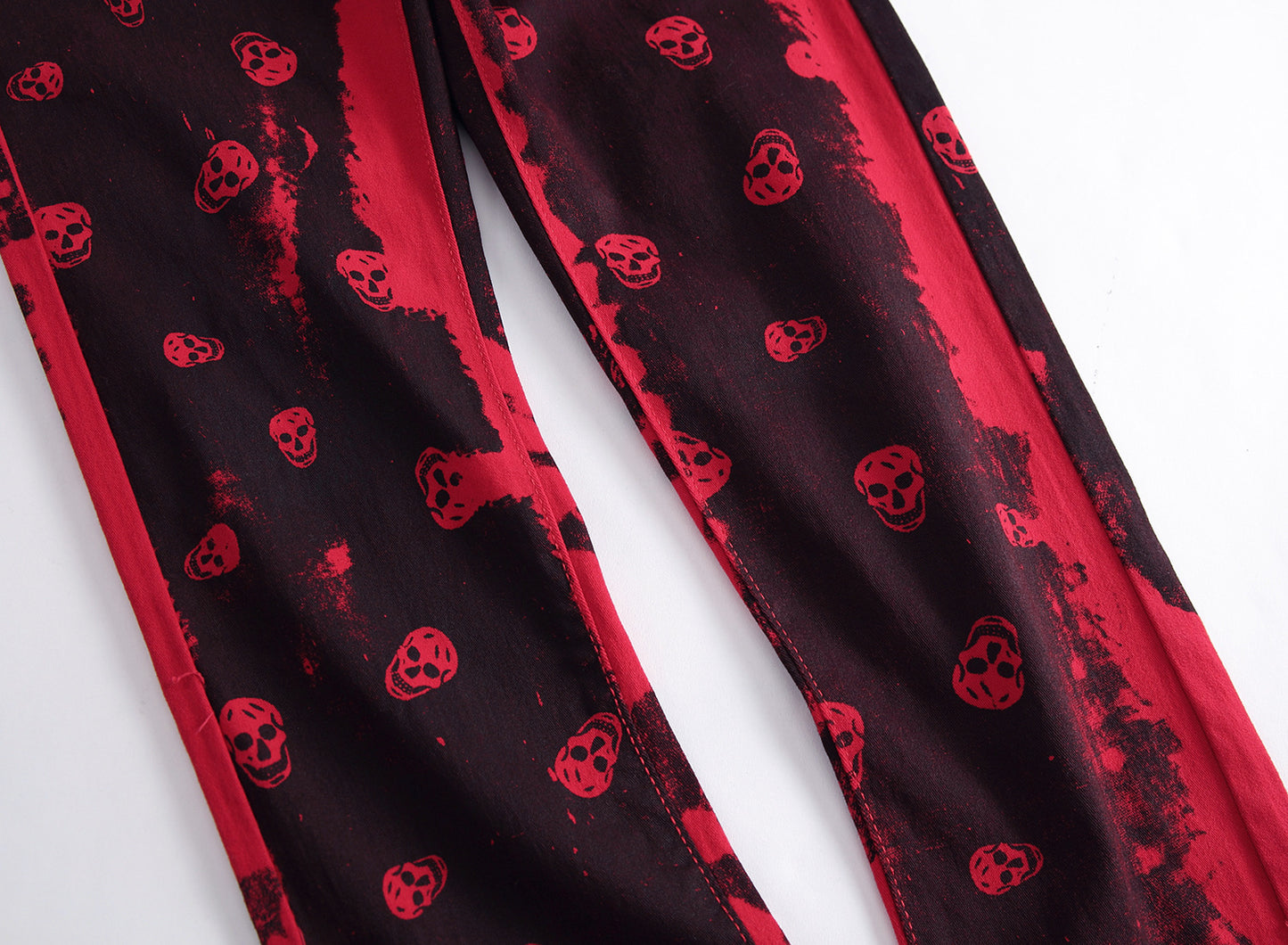 S.M. Skull red jeans men's skinny jeans