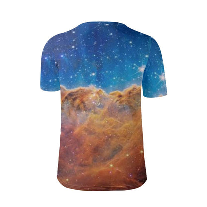 S.M.  Men's Short-sleeved Star Cluster Printed Fashion T-shirt