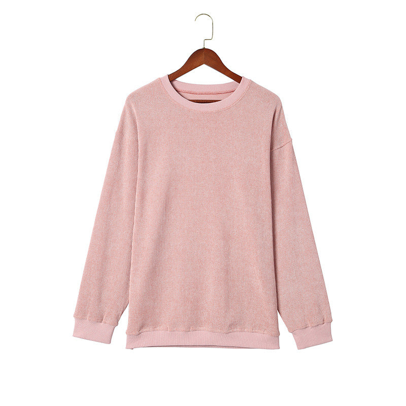 S.W. Casual Style Solid Color Pullover Women Thread Knitted Long Sleeve Sweater