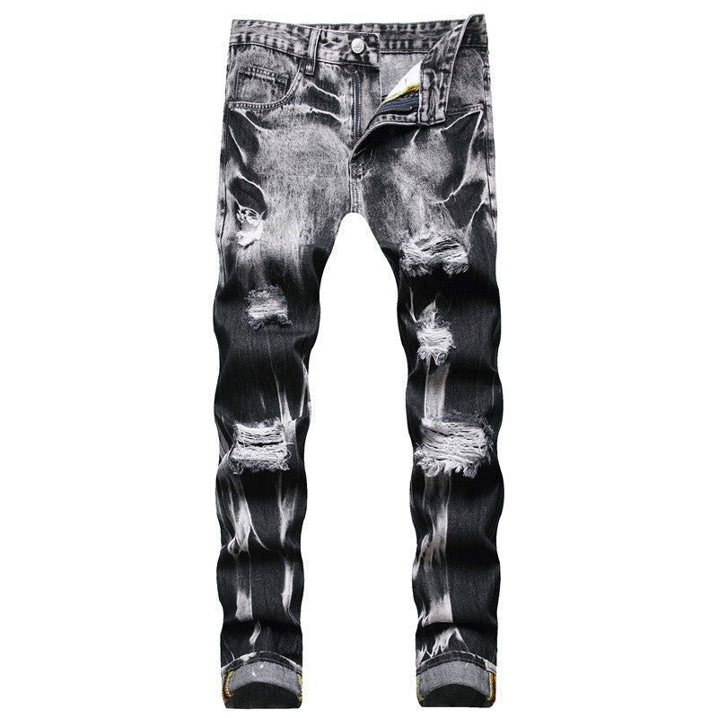 S.M. Straight Ripped Multi-craft Pants