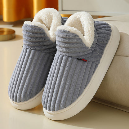 Full Heel Wrap Cotton Shoes Fleece Lined Platform