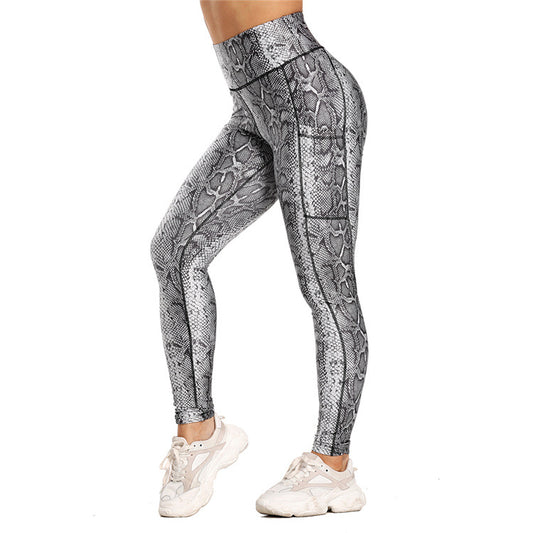 S.W.  Printed sexy hip lift high waist high stretch yoga pants