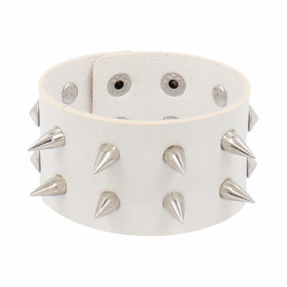 Fashion Leather Rivet Snap Bracelet