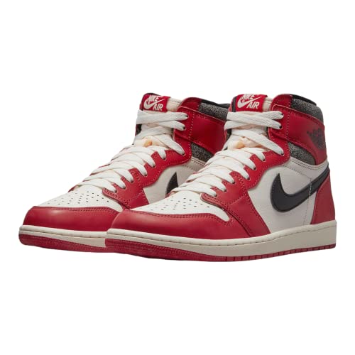 a pair of red and white sneakers on a white background