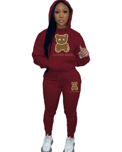 S.W.   Women's 2 Piece Suit Hooded Sweatshirt And Sweatpants