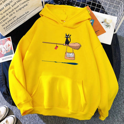 Cartoon Print Sweatshirt Harajuku Style Leisure Hooded Sweater