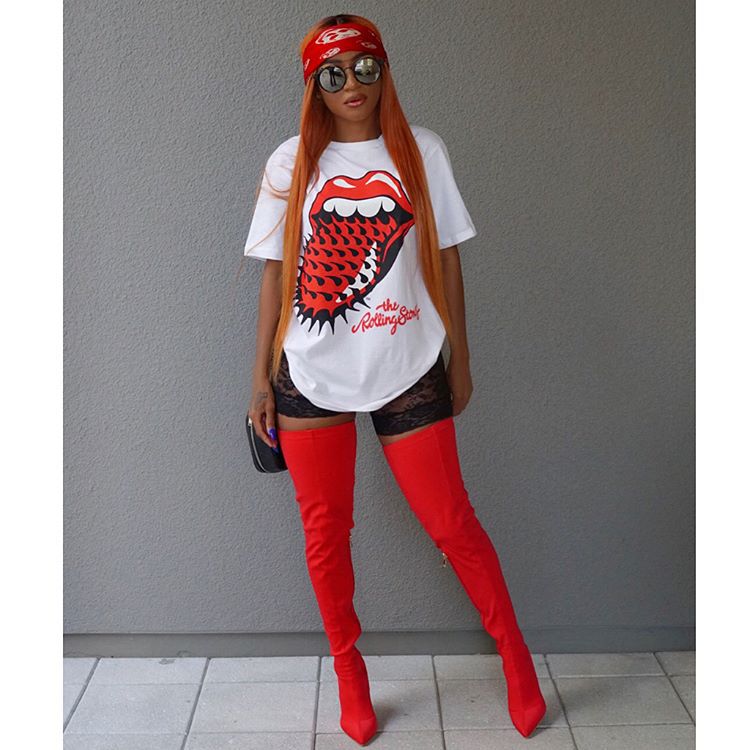 S.W. Women's Red Tongue T-Shirts