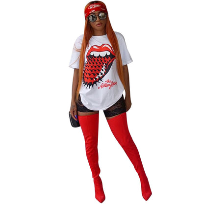 S.W. Women's Red Tongue T-Shirts