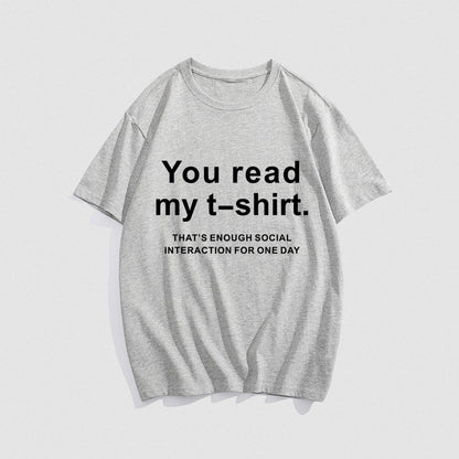 Hip Hop T-Shirt Your Read My T-Shirt Letters