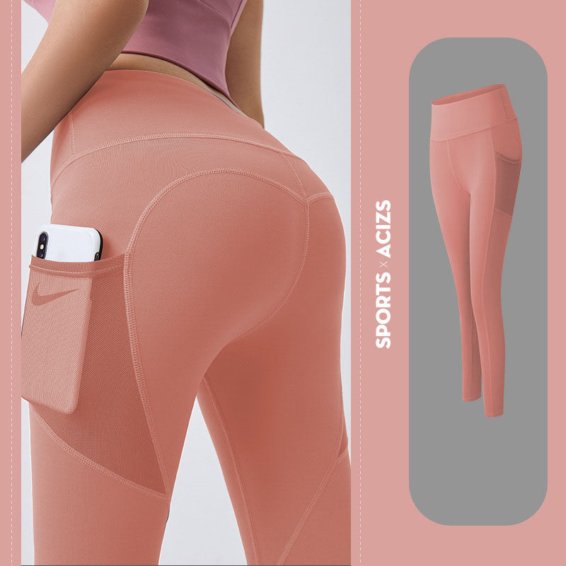 S.W. Yoga Pants Women With Pocket Leggings Sport Girl Gym Leggings Women Tummy Control Jogging Tights Female Fitness Pants