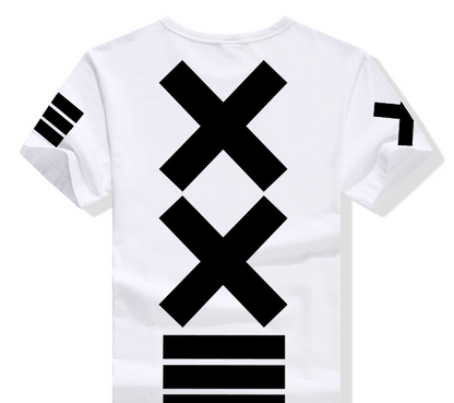 S.M. Men's hip hop rock print T-shirt