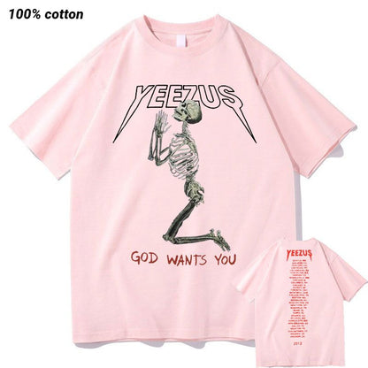 Yeezus "God Wants You" Men's & Women's  Short Sleeve shirts S.M. S.W.