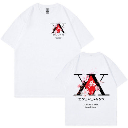 S.M. Anime X Logo T-shirt Killua Gon Cherry Blossom