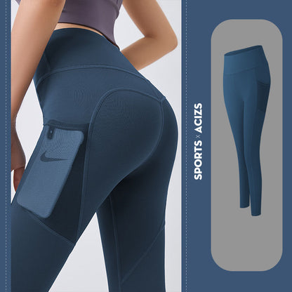 S.W. Yoga Pants Women With Pocket Leggings Sport Girl Gym Leggings Women Tummy Control Jogging Tights Female Fitness Pants