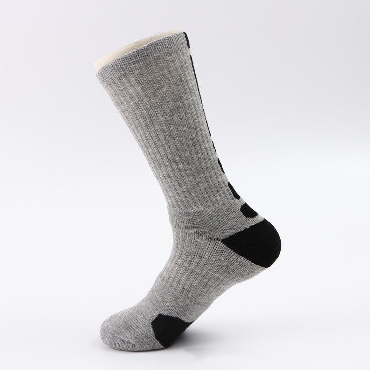 Classic High-top Towel Bottom Sports Socks Thickened And Non-slip