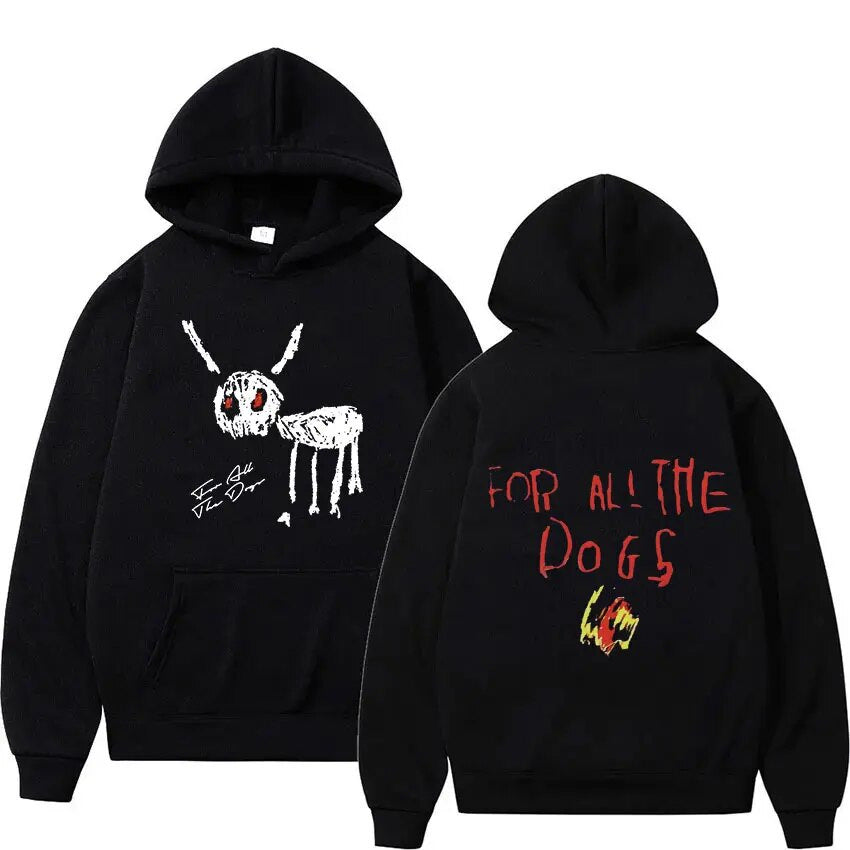 S.M.  Rapper Drake For All The Dogs Letter Hoodie