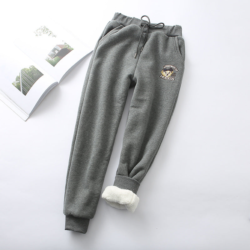 Lamb velvet sweatpants Trousers