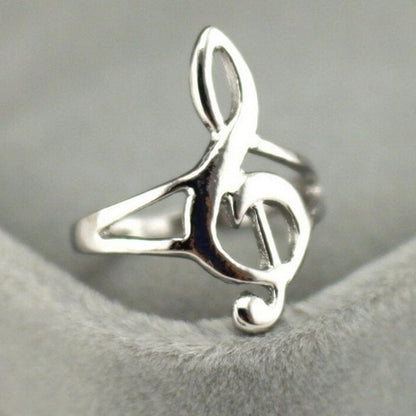 Unique Hollow Out Musical Notes Rings For Women Men Jewelry High Quality