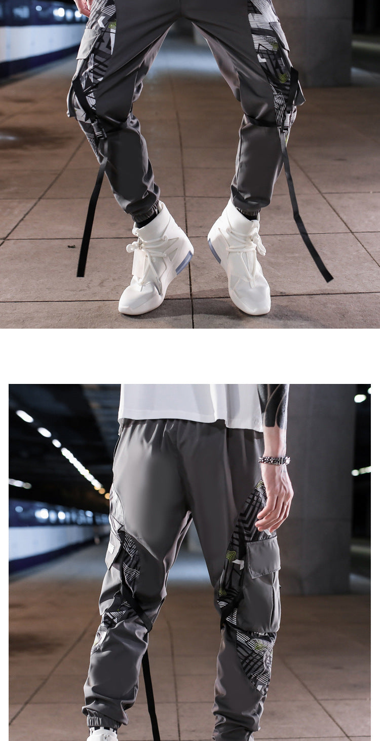 S.M. Sports Pants Men Spring Summer Trendy Quick-dry Hip Hop Sweatpants