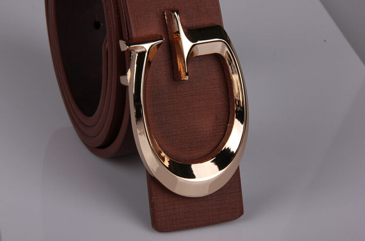 S.M. Casual Fashion Men's And Women's Alloy Belt With Jersey Buckle