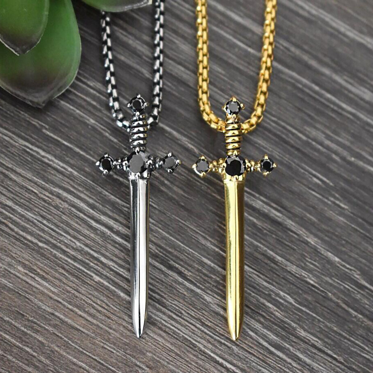 Women's Cross Dagger Necklace