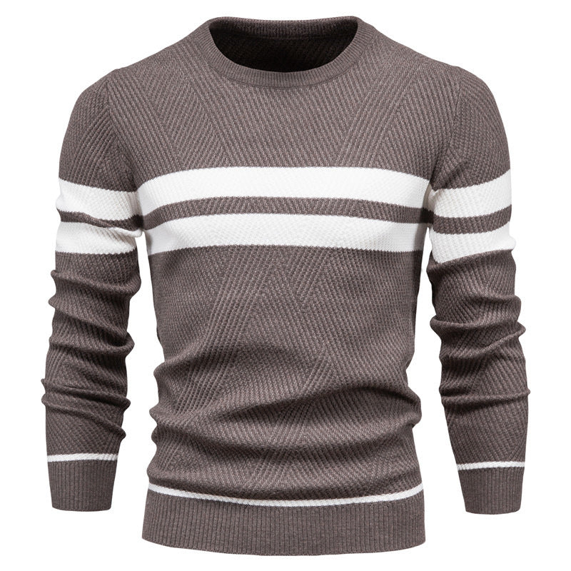 Men's Fashion Casual Striped Sweater S.M.