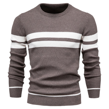 Men's Fashion Casual Striped Sweater S.M.