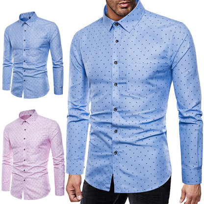 Men's Slim Slim-fit Shirts S.M.