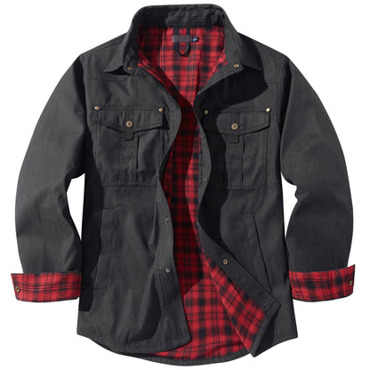 S.M.   Flannel Casual Retro Western Style Jacket