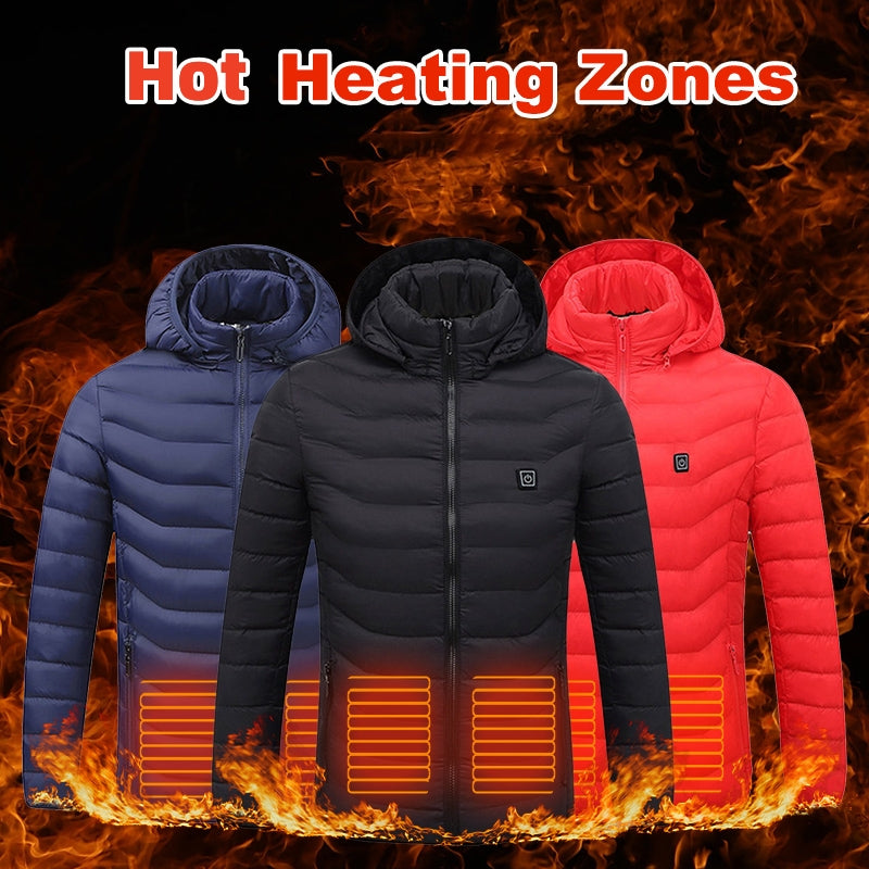 New Men's USB Electric Thermal  Heating Coat  S.M.