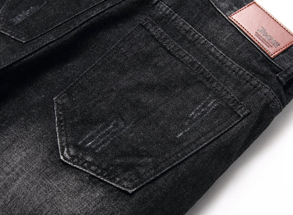 F.J.C.  S.M.  Jeans Black Ripped Washed men's