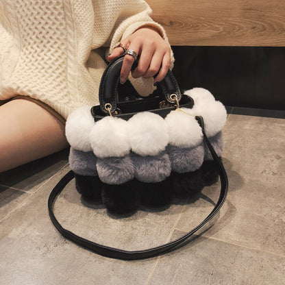 S.B. Winter Plush Shoulder Bag