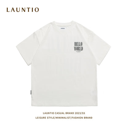 Letter Print Oversize Heavy Cotton Short Sleeve