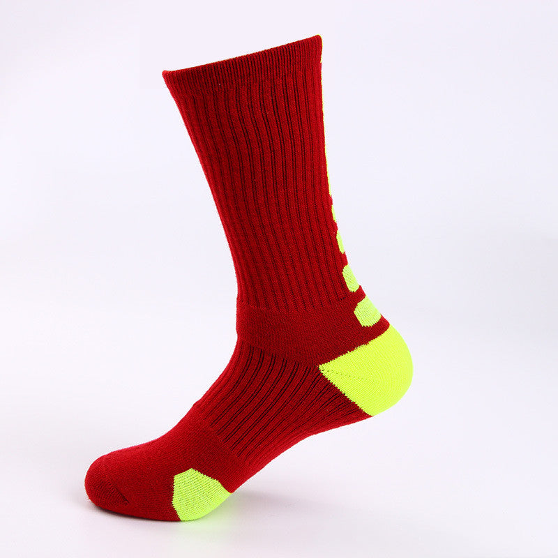 Classic High-top Towel Bottom Sports Socks Thickened And Non-slip