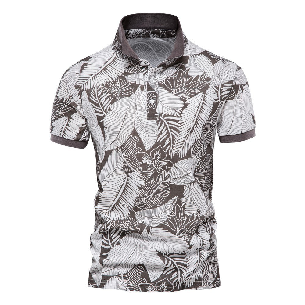 S.M. Men's Short Sleeve collar Shirt